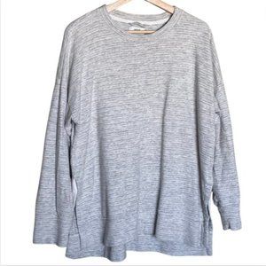 AERIE grey long sleeve top sweater pullover tunic oversized size medium
